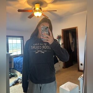 Small, dark grey, Door County hoodie